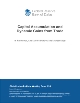 Capital Accumulation and Dynamic Gains from Trade