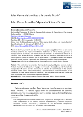 De La Odisea a La Ciencia Ficción* Jules Verne