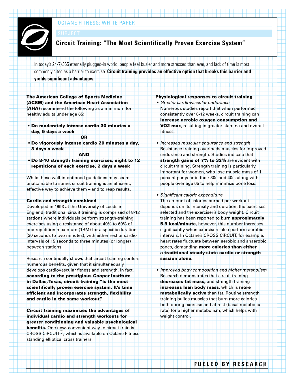 Subject: Circuit Training: “The Most Scientifically Proven Exercise System”