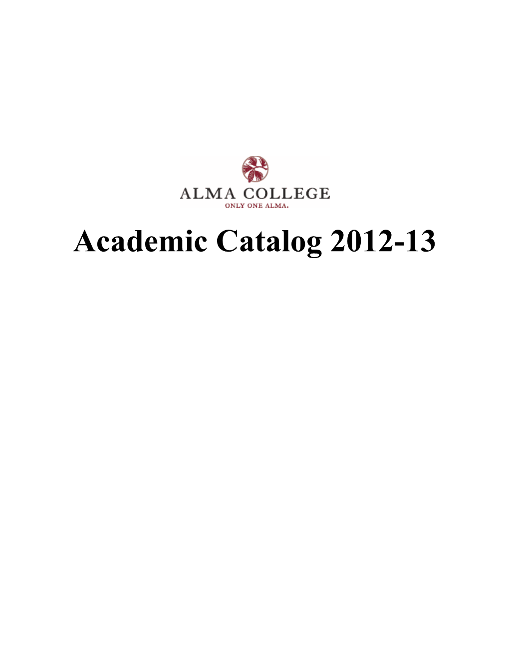 2012-13 Academic Catalog