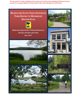 Heartland State Trail Extension Master Plan Park Rapids to Moorhead