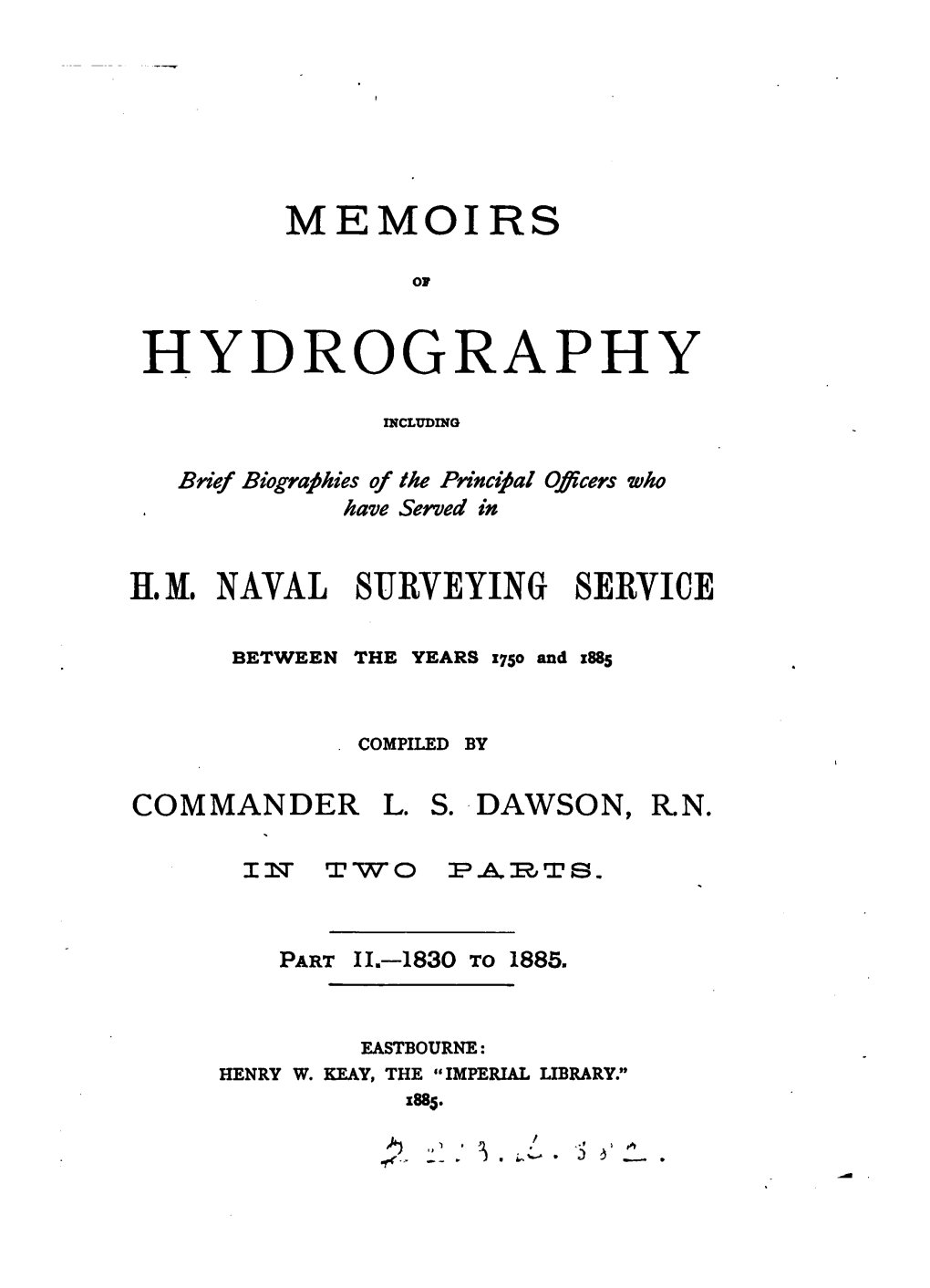 Memoirs of Hydrography