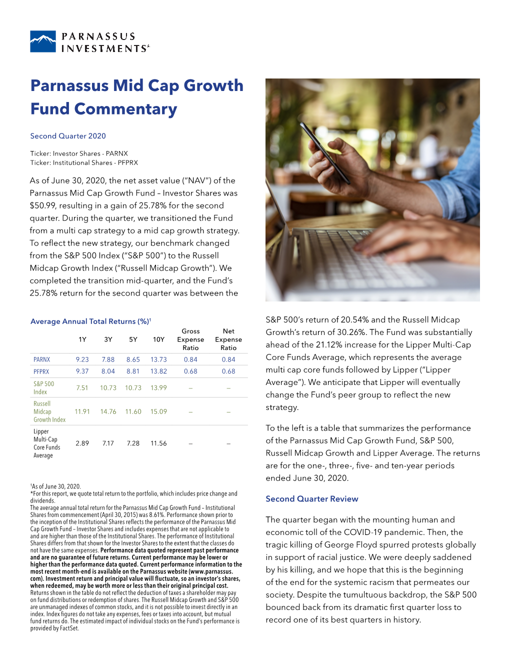 Parnassus Mid Cap Growth Fund Commentary