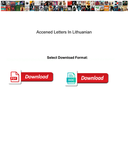 Accened Letters in Lithuanian