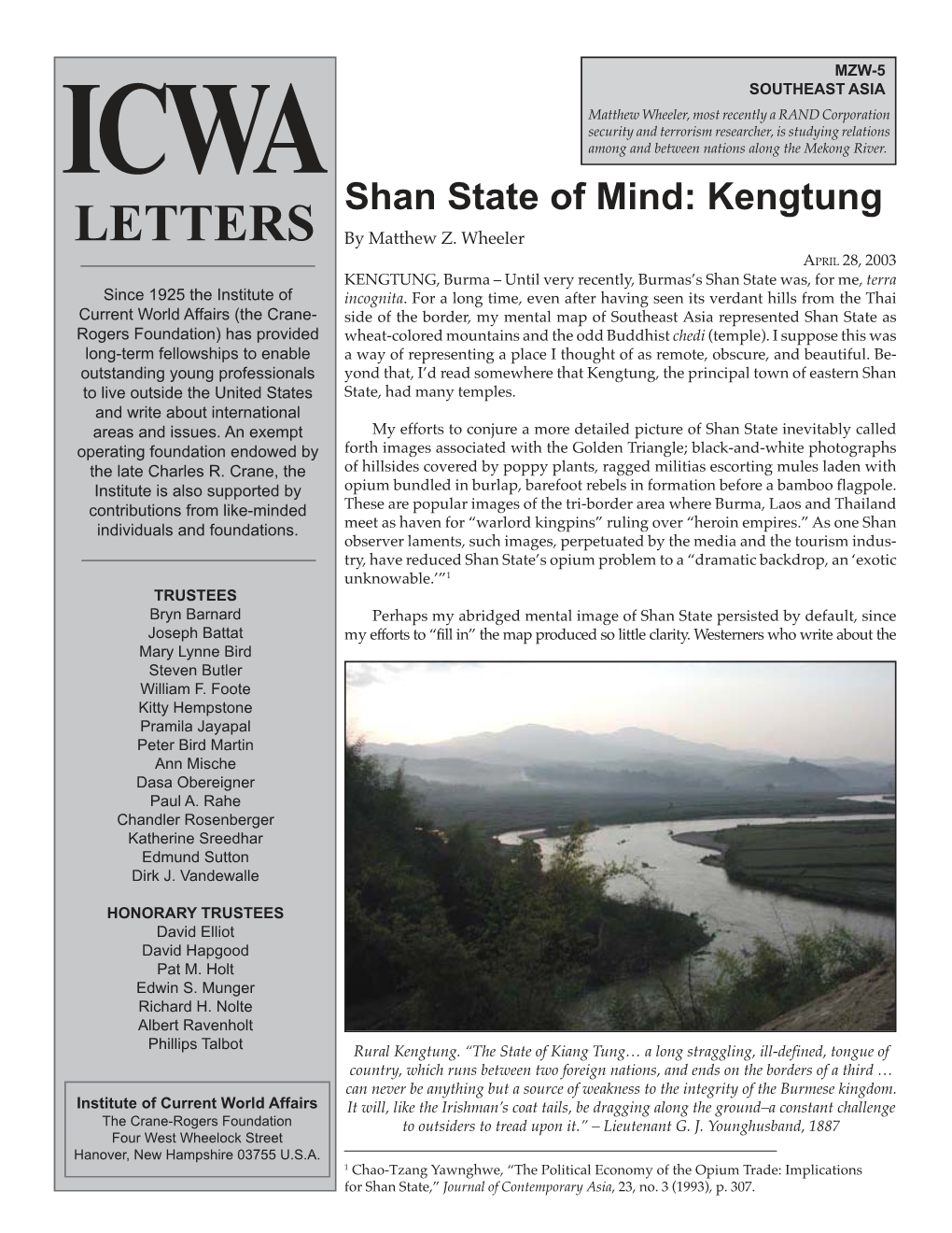Kengtung LETTERS by Matthew Z