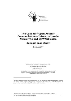 The SAT-3/WASC Cable Senegal Case Study Ben Akoh1