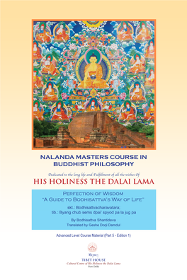 Nalanda Masters Course in Buddhist Philosophy