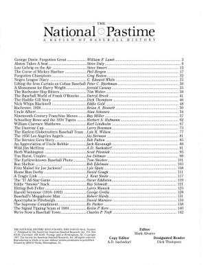 Download the PDF of the National Pastime, Volume 17