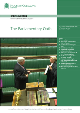The Parliamentary Oath