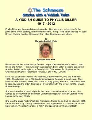 A Yiddish Guide to Phyllis Diller 1917 - 2012