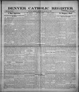 Denver Catholic Register Vol