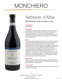 Nebbiolo D'alba