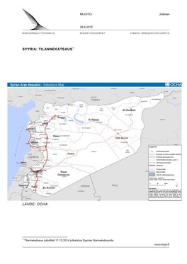 Syyria: Tilannekatsaus1