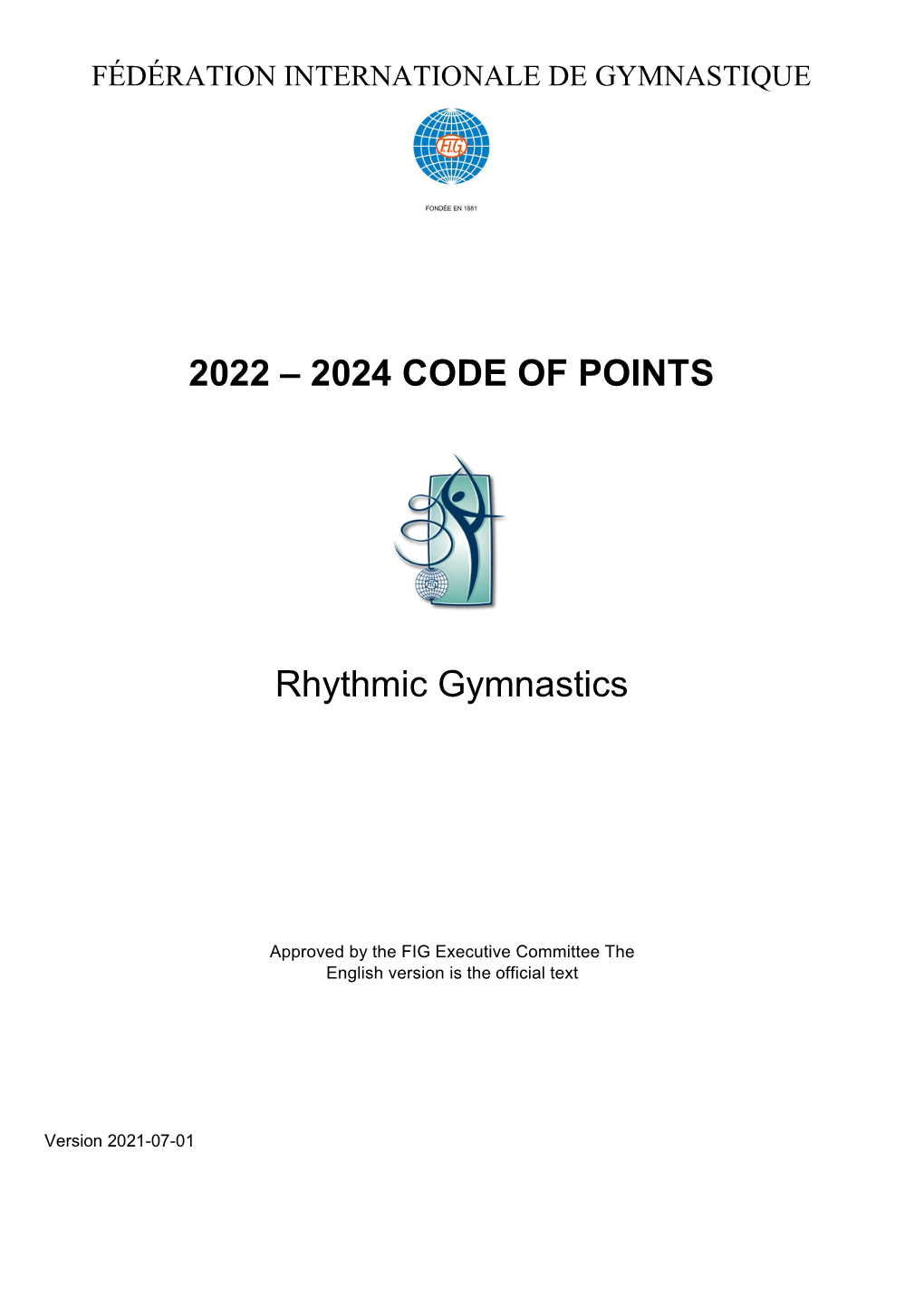 2022 2024 CODE of POINTS Rhythmic Gymnastics DocsLib