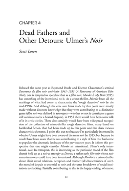 Dead Fathers and Other Detours: Ulmer's Noir