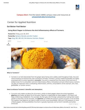 Using Black Pepper to Enhance the Anti-Inflammatory Effects of Turmeric.R