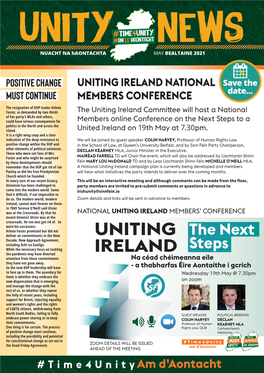Unity News We Intend IRELAND Smachtbhanna Dlí I Gcoinne Caingne a Spreagann Carrying Extracts from the Document