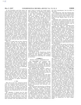 CONGRESSIONAL RECORD—HOUSE, Vol. 153, Pt. 8 May 3, 2007