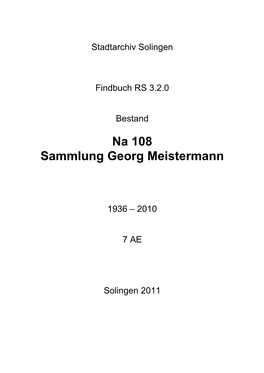 Na 108 Georg Meistermann Bilden Keinen Geschlossenen Bestand