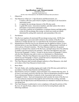 Specifications and Measurements Amended July 2012 Electronic Version July 2012 (In the Event of Discrepancies, the Handbook Hardcopy Takes Precedence) 1