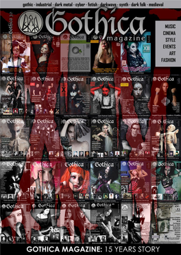 Congratulations to Gothica Magazine for Reaching Your 15Th