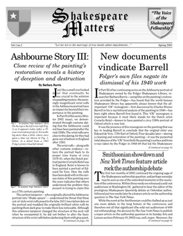 Ashbourne Story III: New Documents Vindicate Barrell