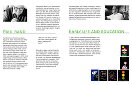 Paul Rand Louis Danziger: Early Life and Education