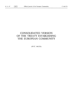 The Treaty Establishing the European Community