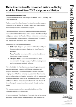 Press Release | the Fitzwilliam Museum