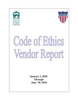 Code of Ethics Vendor Report 1/1/2018