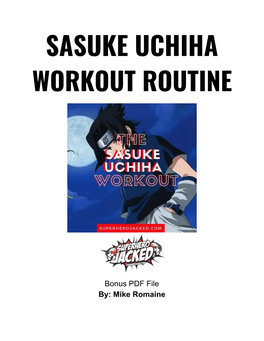 Sasuke Uchiha Workout Routine