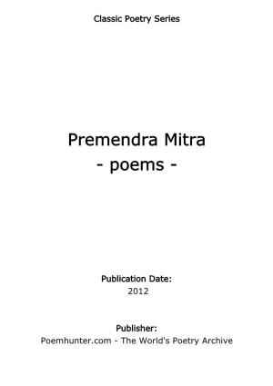 Premendra Mitra - Poems