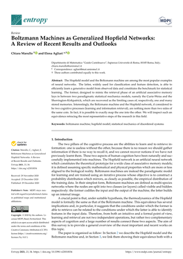 Boltzmann Machines As Generalized Hopfield Networks