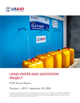 USAID WATER and SANITATION PROJECT FY20 Annual Report