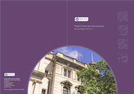 Royal United Services Institute Annual Report 2016-17