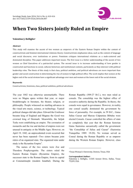 When Two Sisters Jointly Ruled an Empire