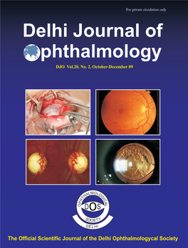 The Official Scientific Journal of the Delhi Ophthalmologycal Society DJO Vol