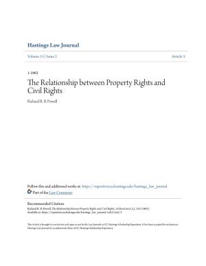 The Relationship Between Property Rights and Civil Rights Richard R