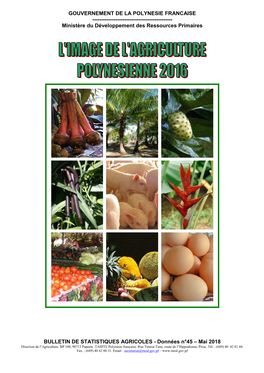 Bulletin Statistique Agricole 2016