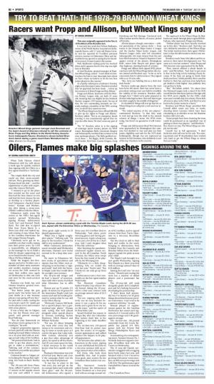 Oilers, Flames Make Big Splashes • Michael Mccarron — Two-Year, ANAHEIM DUCKS $1.5-Million Deal