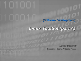 Linux Toolsettoolset (Part(Part A)A)