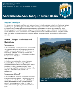Sacramento-San Joaquin River Basin Fact Sheet