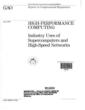 IMTEC-91-58 High-Performance Computing: Industry Uses Of