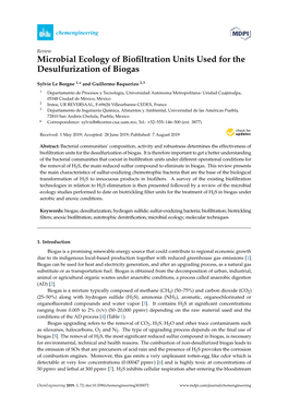 Microbial Ecology of Biofiltration Units Used for the Desulfurization of Biogas