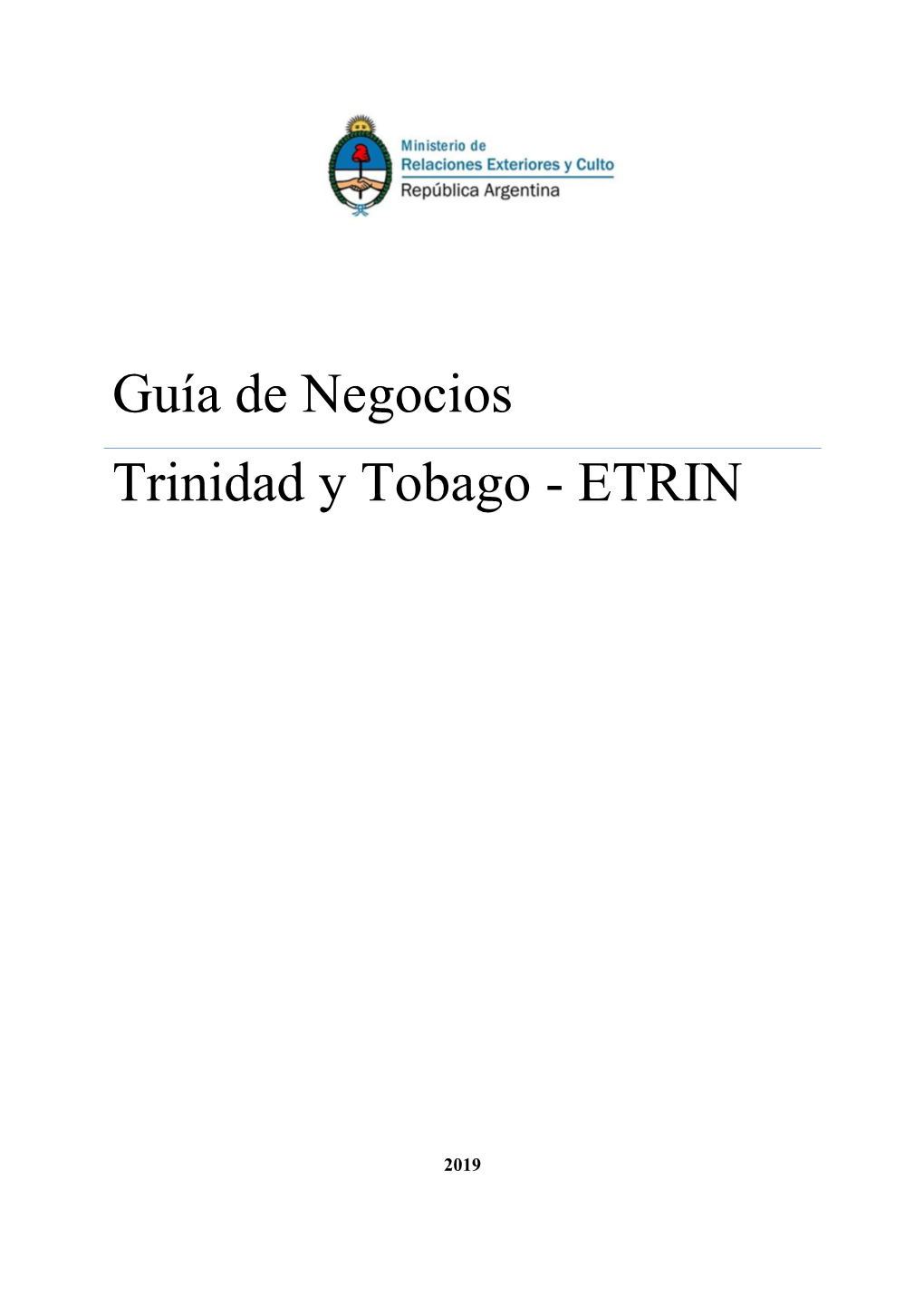 Guía De Negocios Trinidad Y Tobago - ETRIN