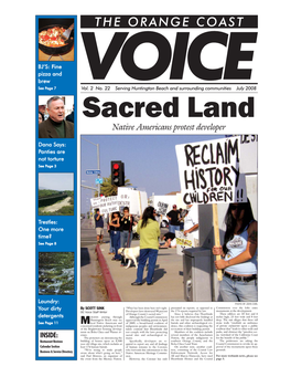 July 2008 Sacred Land Native Americans Protest Developer