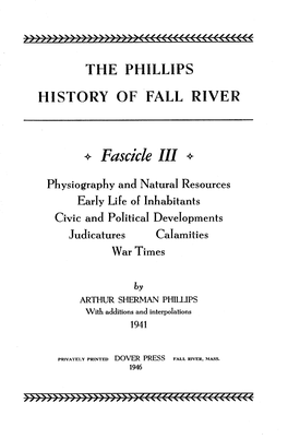The Phillips History of Fall River