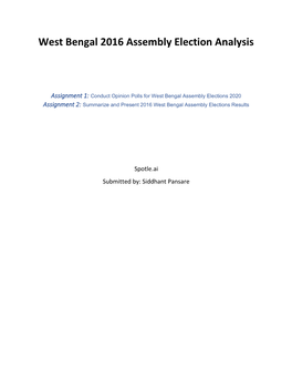 West Bengal 2016 Assembly Election Analysis