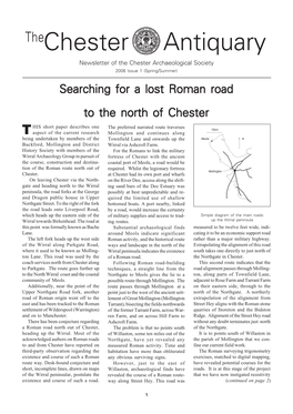 Chester Antiquary Newsletter of the Chester Archaeological Society 2008 Issue 1 (Spring/Summer)