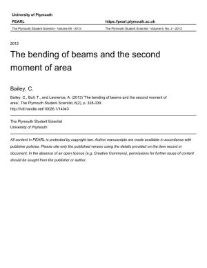 The Bending of Beams and the Second Moment of Area